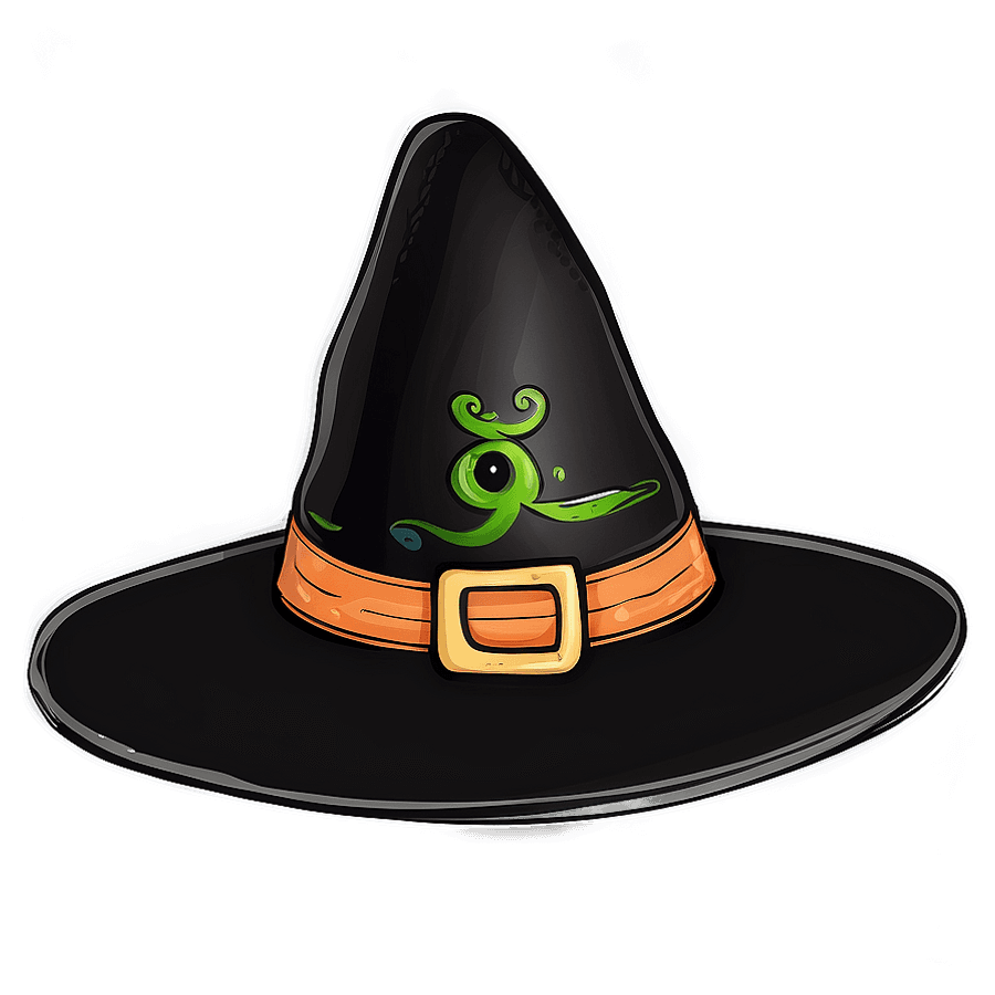 Hand Drawn Witches Hat PNG deh96