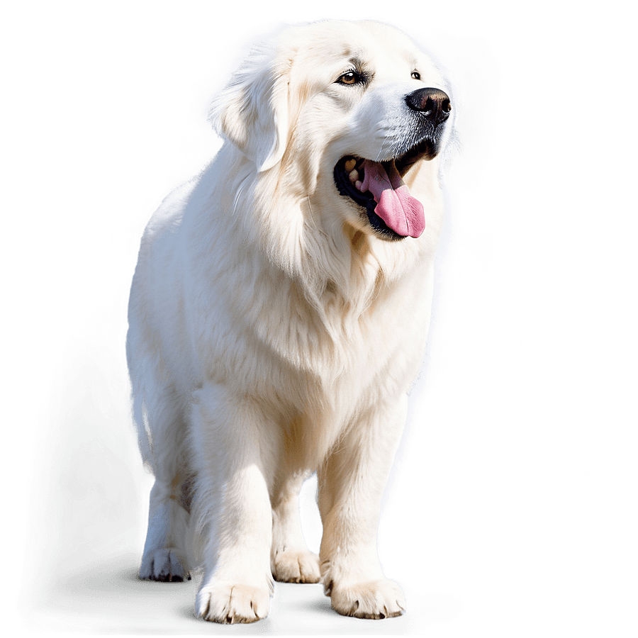 Majestic Great Pyrenees Standing PNG 38