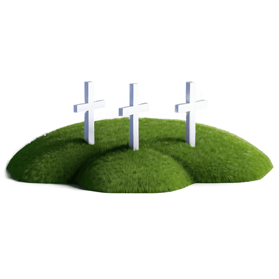 Three Crosses on Green Hill PNG 37