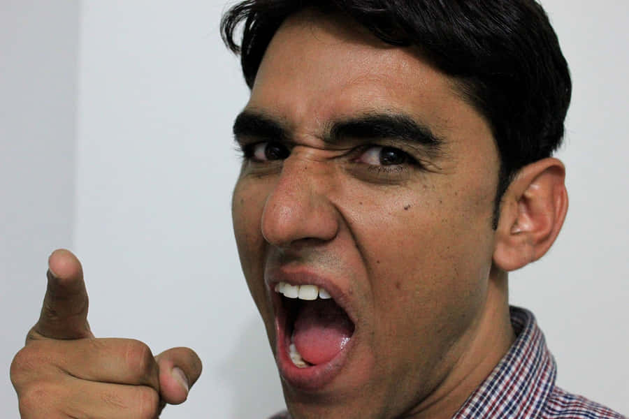 Condescending Man Pointing To Camera
