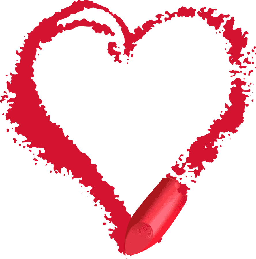 Red Crayon Heart Drawing