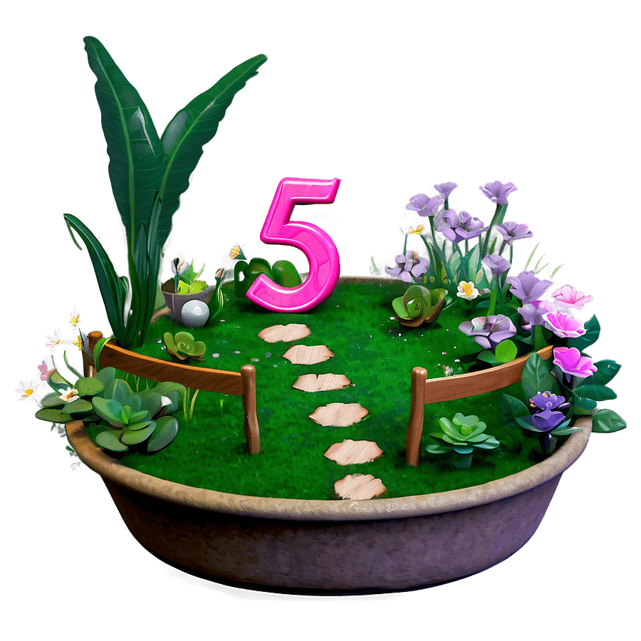 Fairy Garden 5th Birthday PNG 06292024
