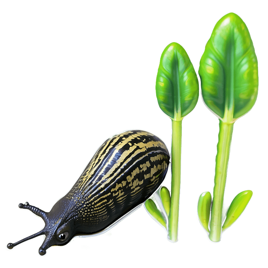 Slug in a Garden Scene PNG 06112024