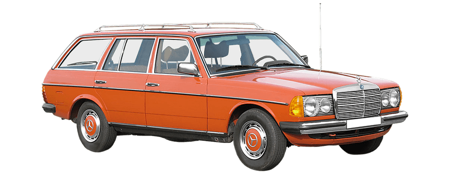 Vintage Mercedes Station Wagon Orange