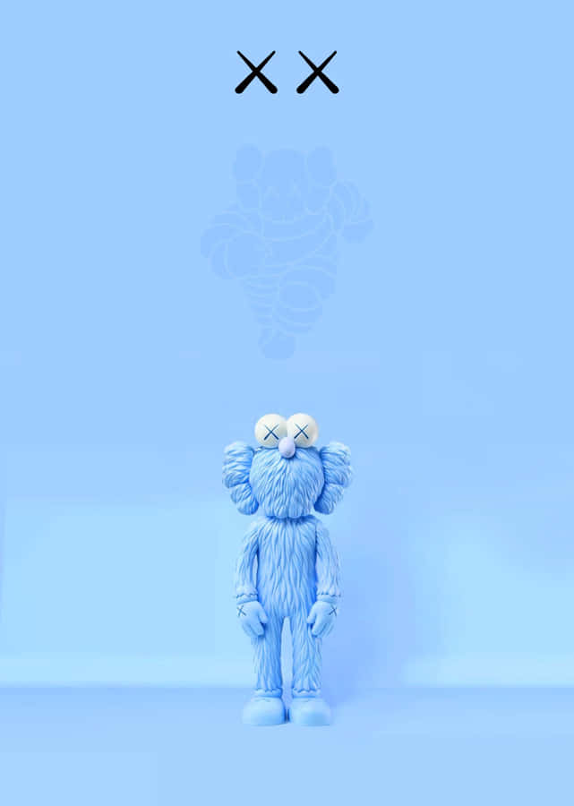 Figura Kaws Azul com Sombra