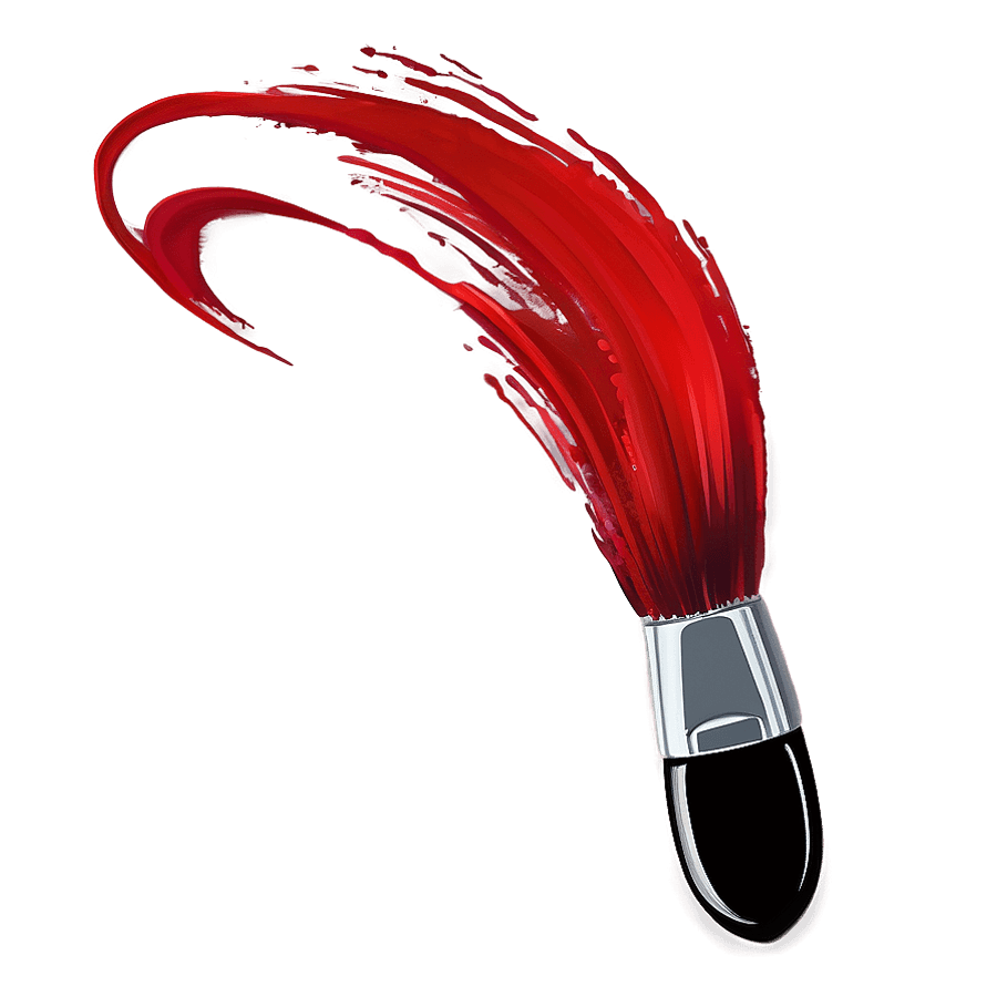 Red Glow Brush Stroke PNG 05252024