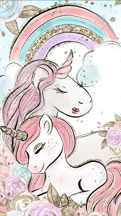 Glitter Unicorn Background