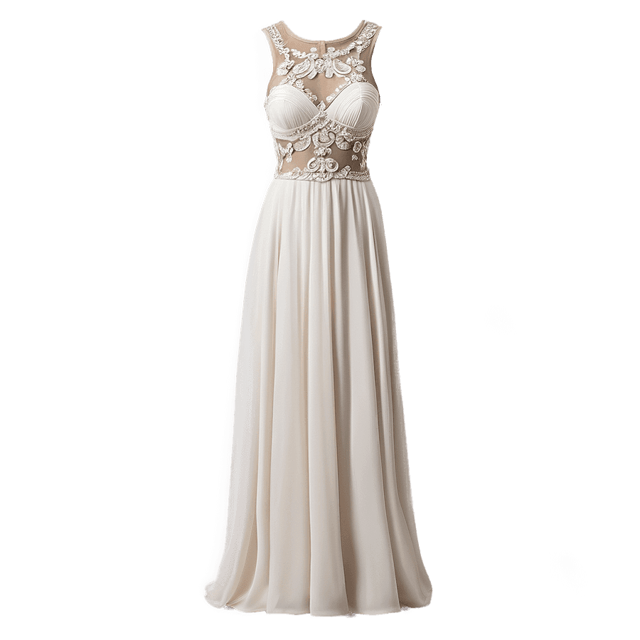 Embellished Wedding Dress PNG gnb22
