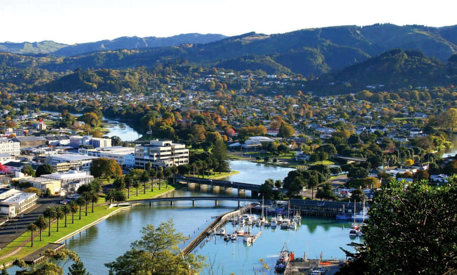Vista Aerea di Gisborne, Nuova Zelanda