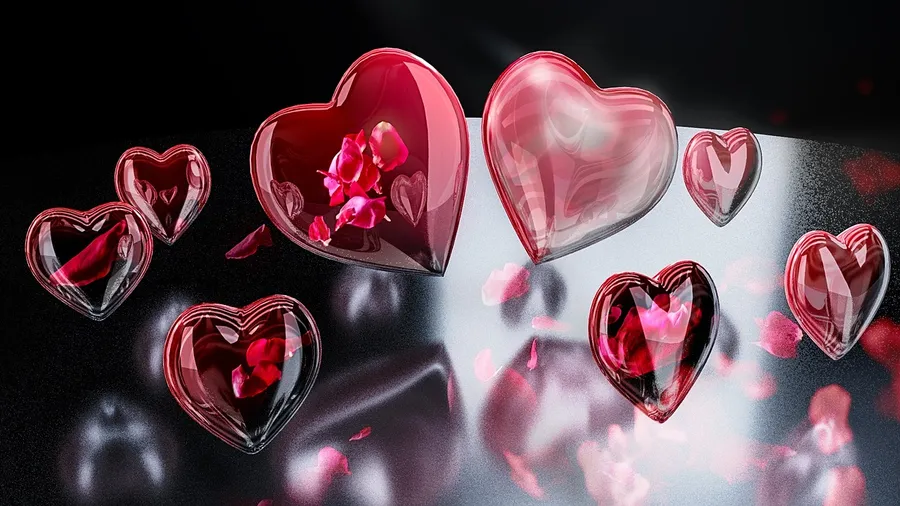 Gleaming Hearts Reflection