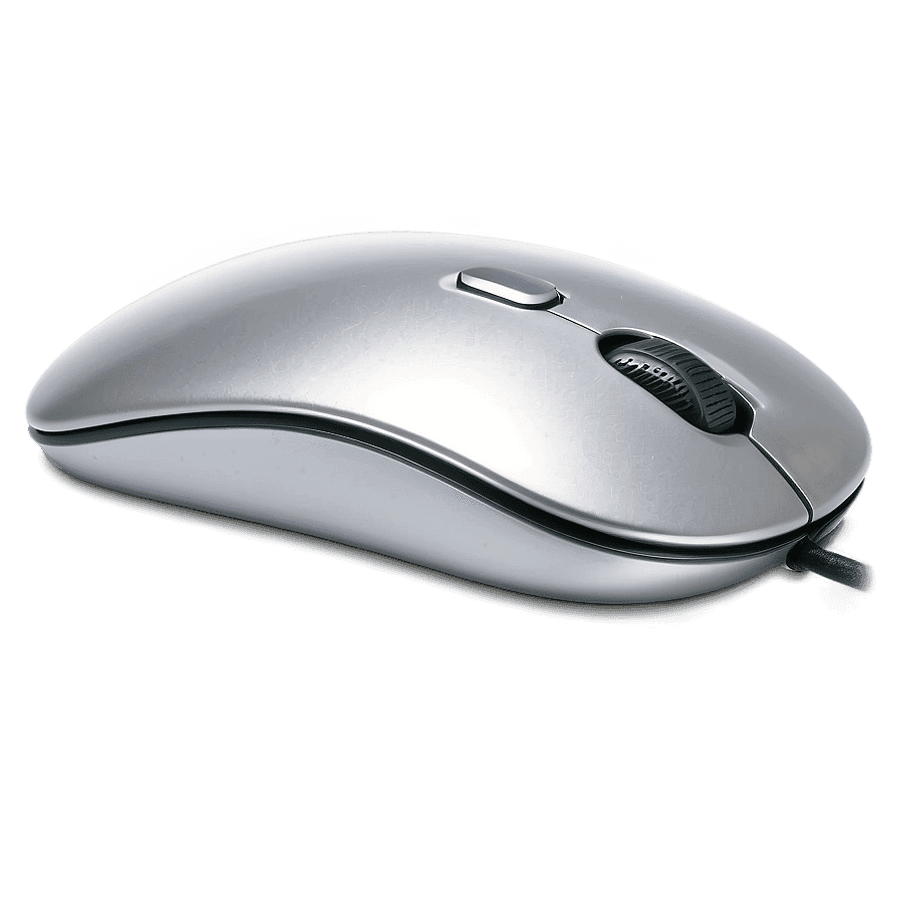 Sleek Silver Mac Mouse PNG 06282024