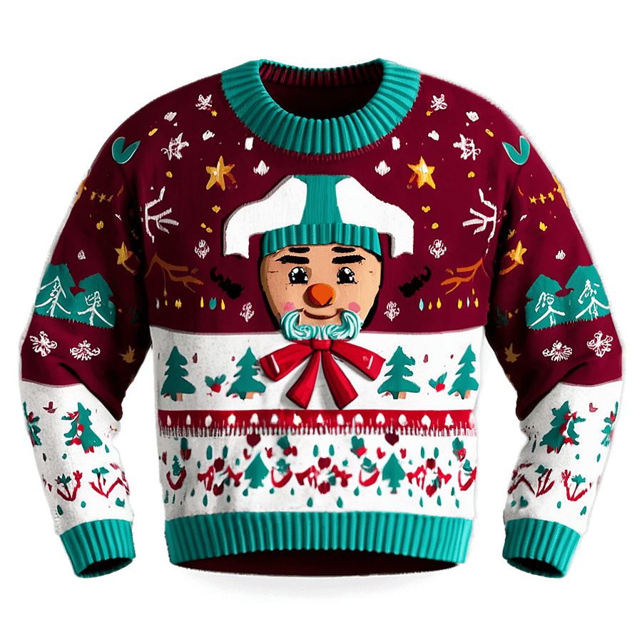 Knitted Ugly Sweater PNG cjg