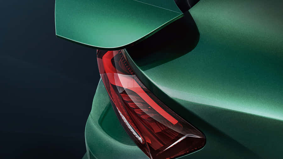 Design del Fanale Posteriore di un'Auto Sportiva Verde