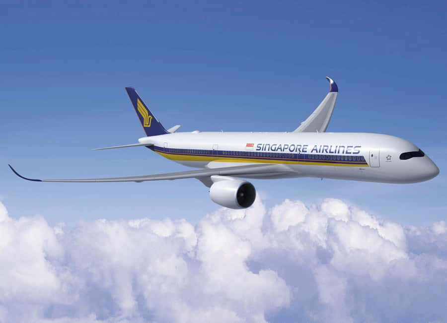 Airbus A350 di Singapore Airlines in Volo