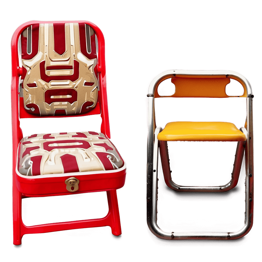Durable Metal Folding Chair PNG 05262024