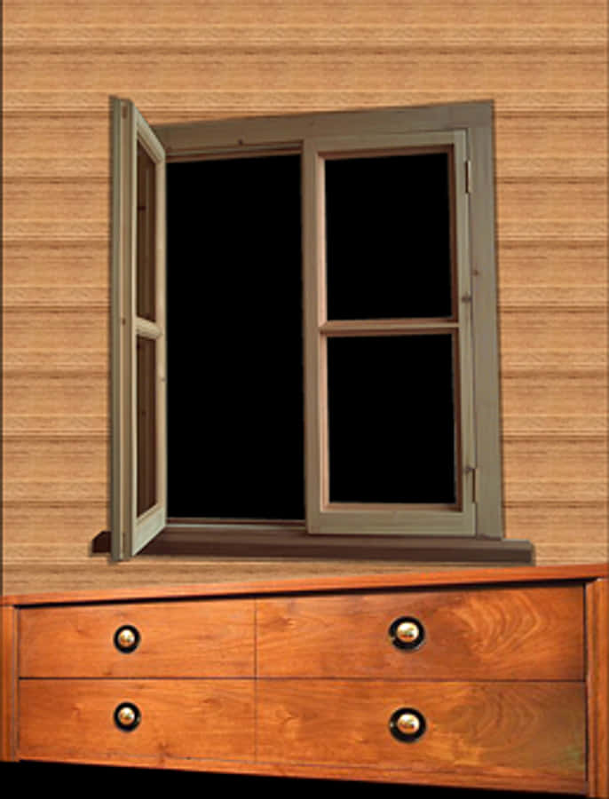 Open Window Wooden Texture Background