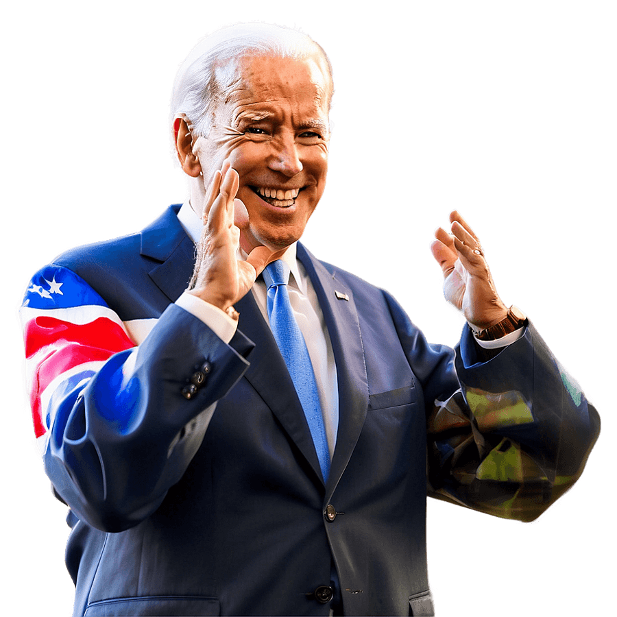 Joe Biden Wave PNG mli74