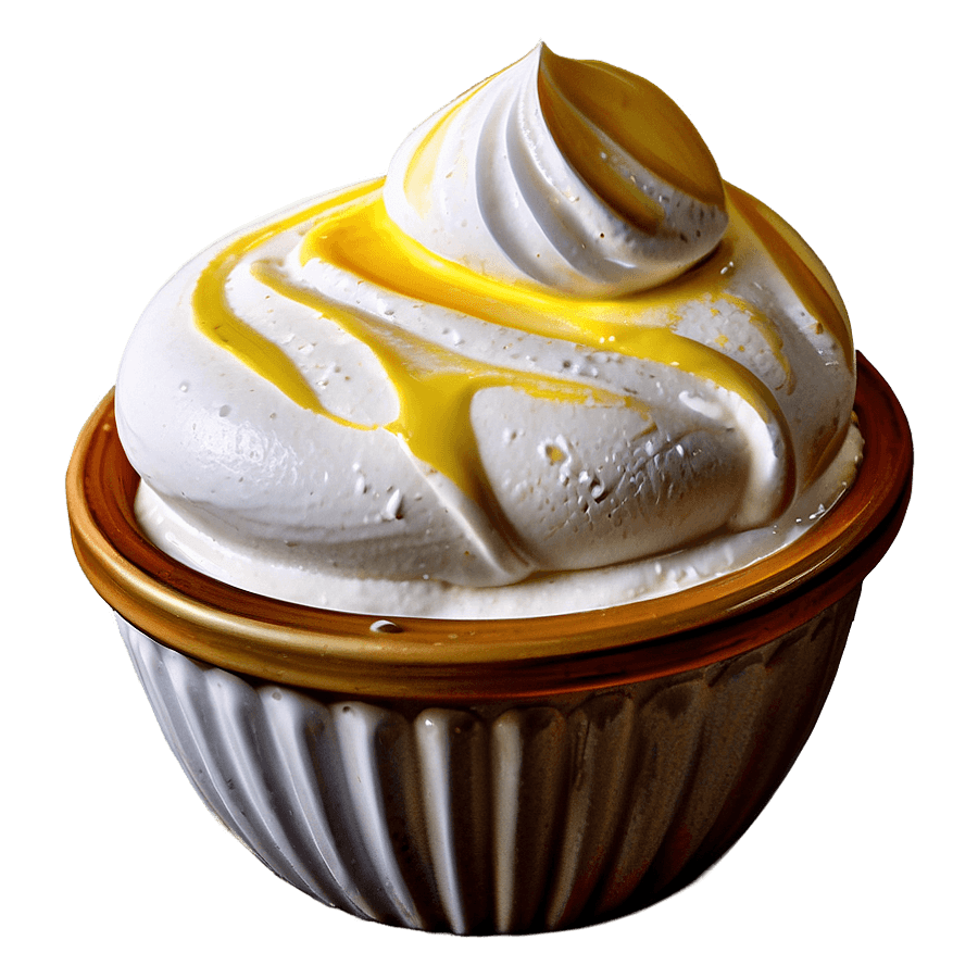 Lemon Meringue Ice Cream Sundae PNG xto43