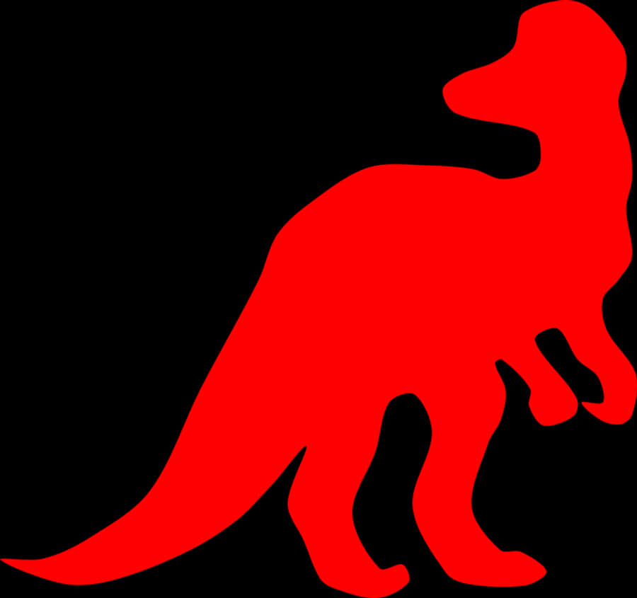 Red Dinosaur Silhouette