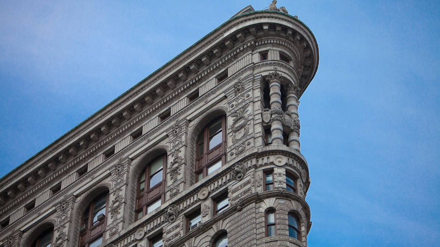 ParteSuperior do Flatiron Building Céu Azul.