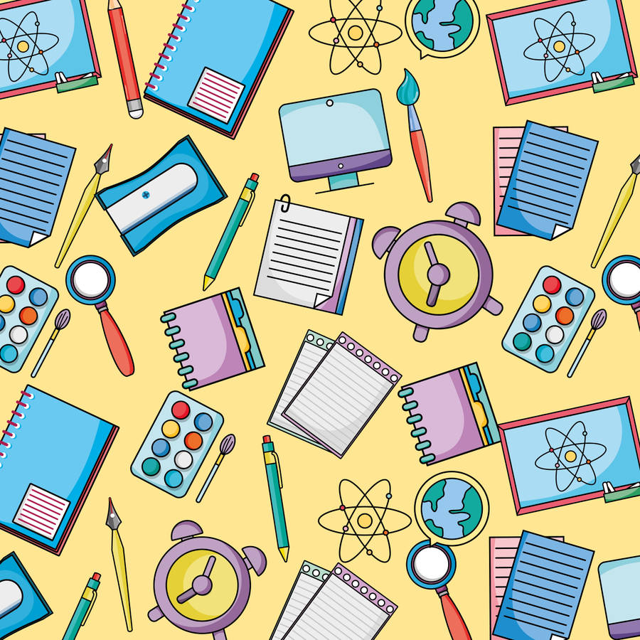 Educational Objects Pattern wallpaper