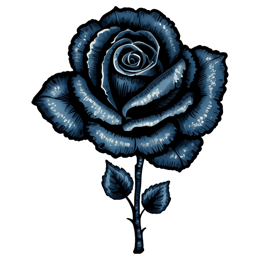 Black Rose with Lace PNG 99