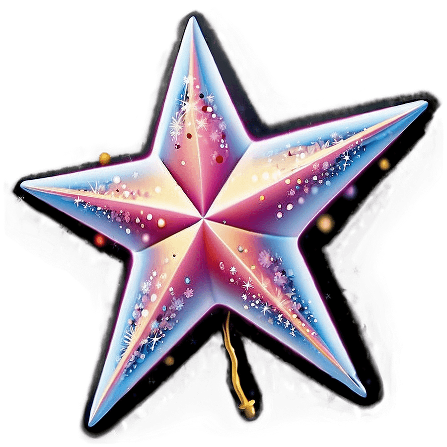 Modern Christmas Star PNG 78