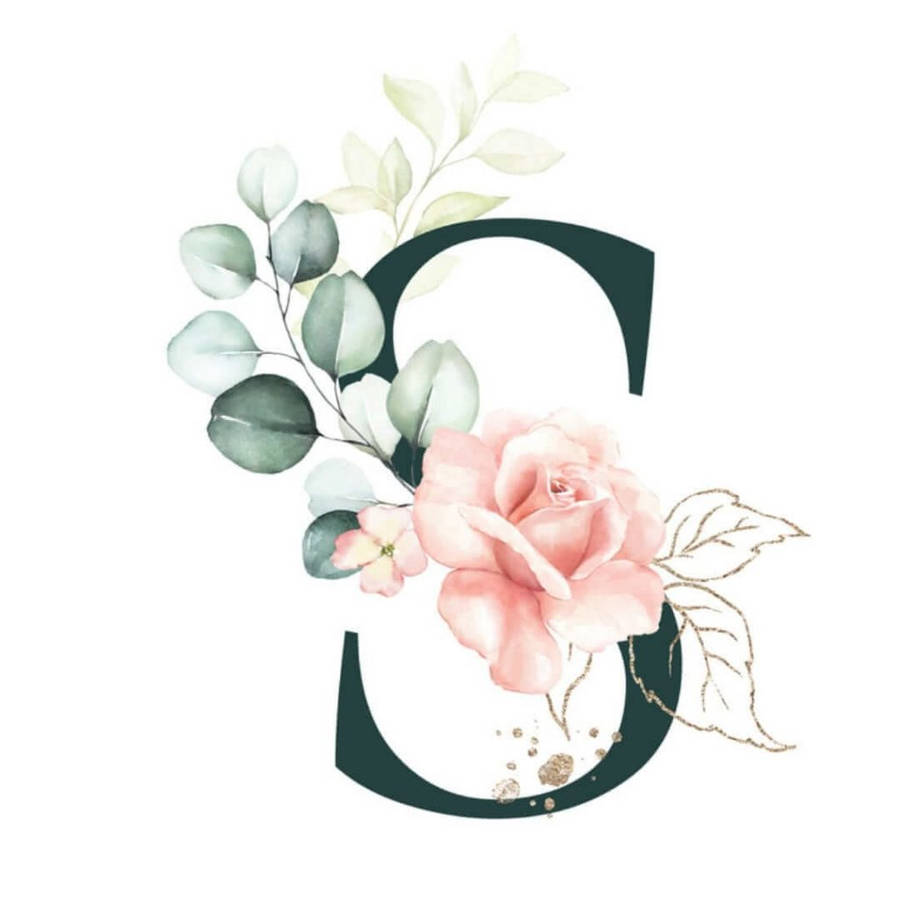 Lettera S verde scuro