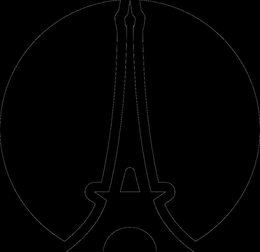 Eiffel Tower In A Circle - Eiffel Tower Circle, HD Png Download