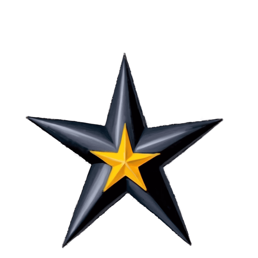 Black Star Tattoo PNG hcd79