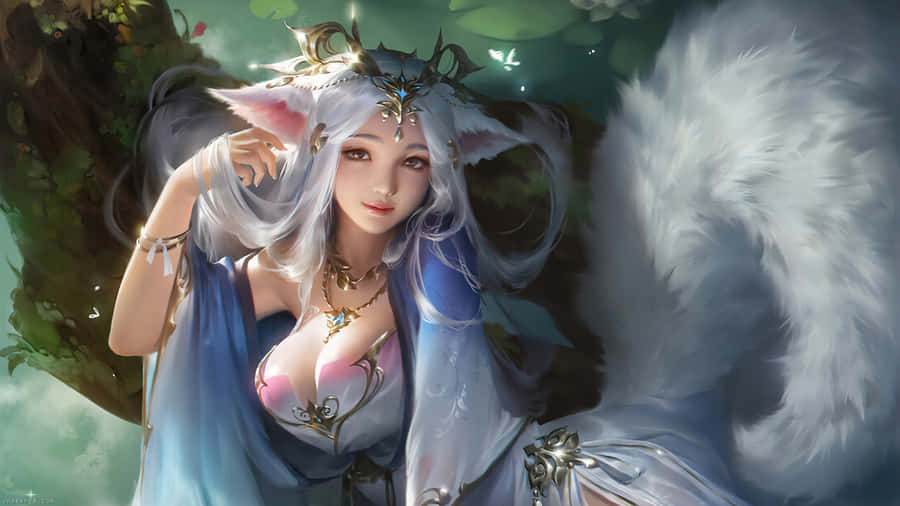 Encantadora Raposa Anime Mística
