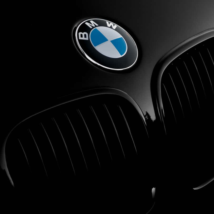 BMWHintergrundlogo auf schwarzem Hintergrund