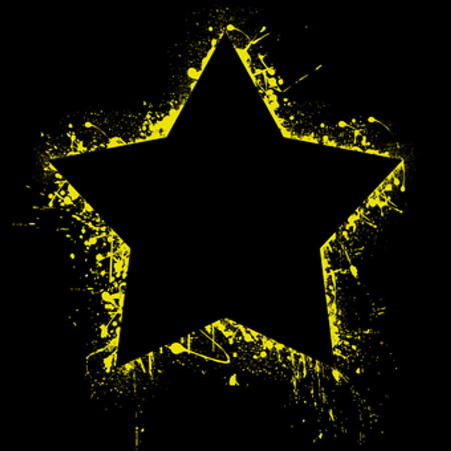 Grunge Yellow Star Splash