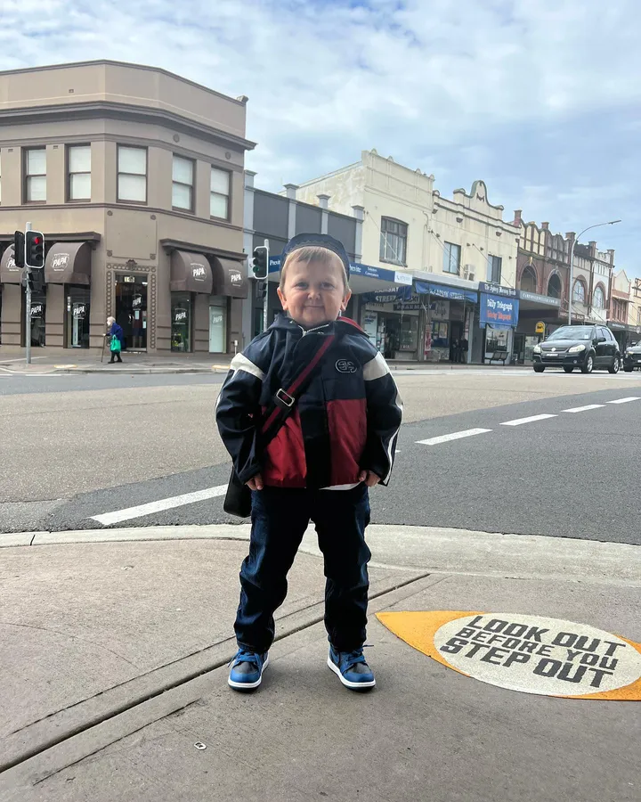 Hasbulla Smiling Sidewalk Standing