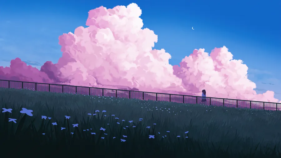 Pink Cloud Background