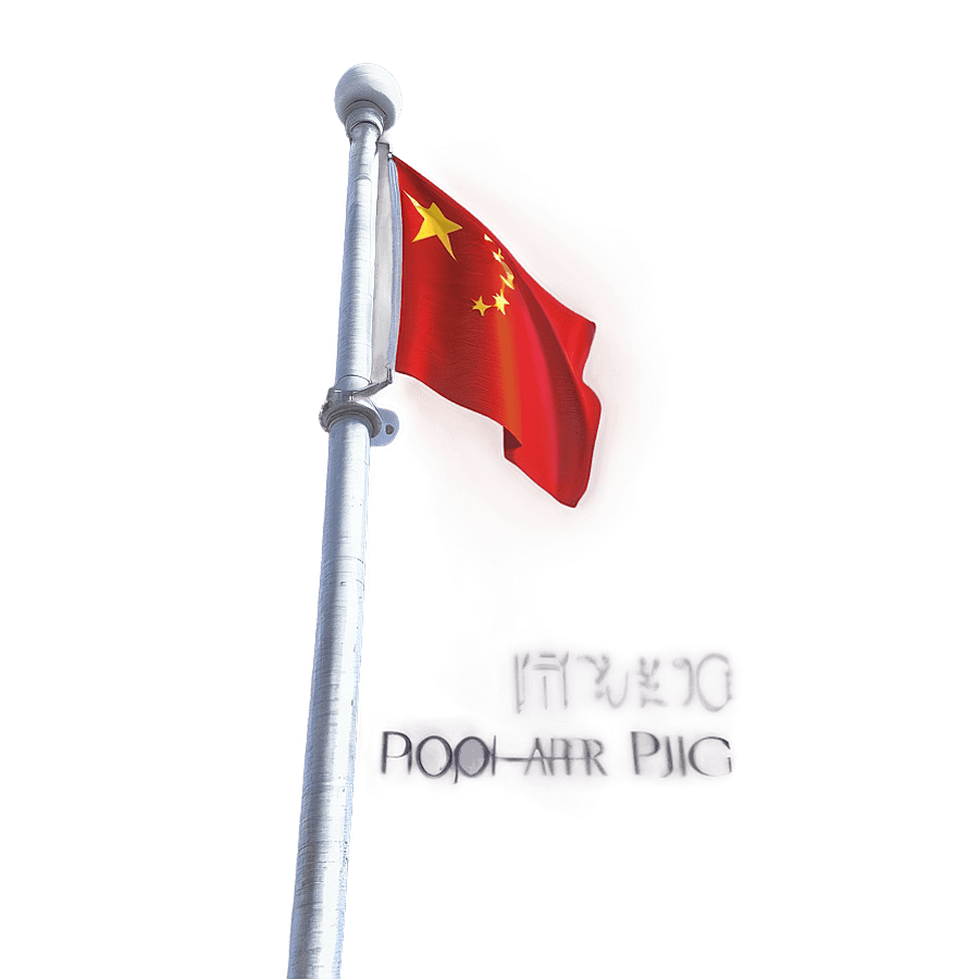 China Flag Sketch PNG kgq34