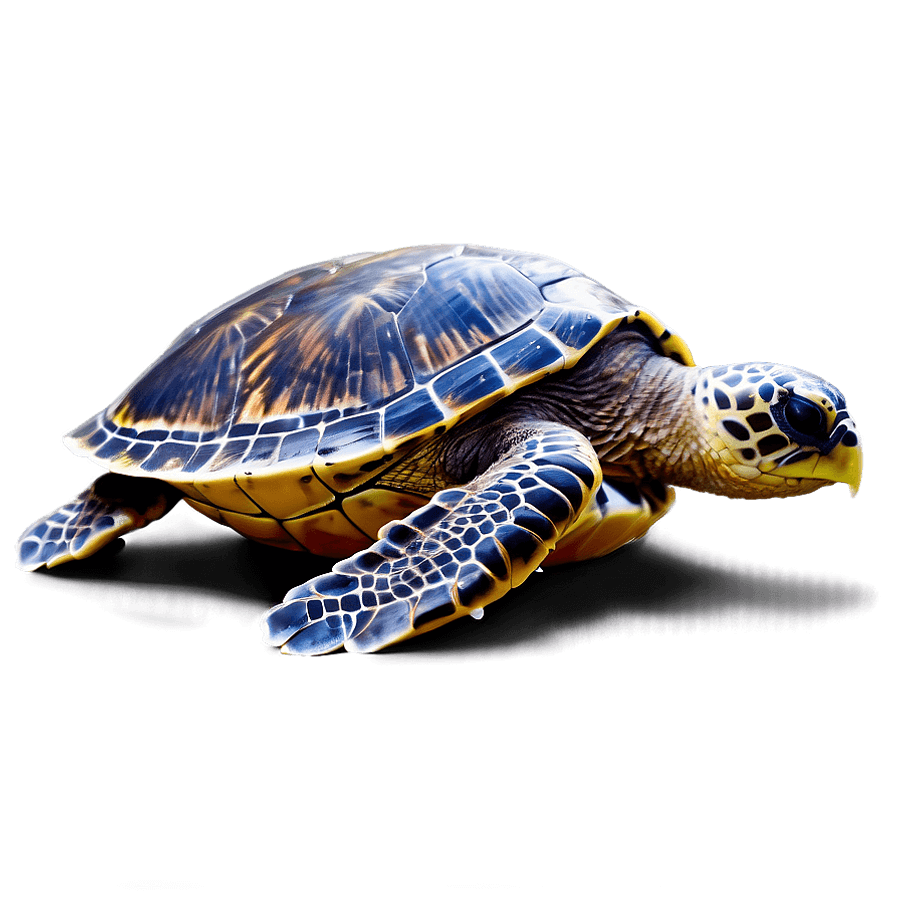 Sea Turtle Feeding on Sponge PNG 62