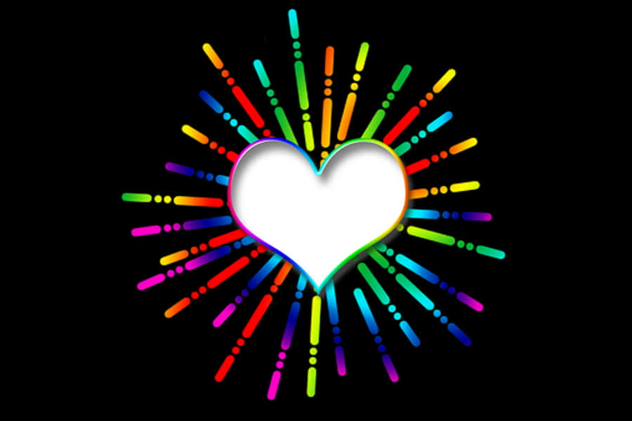 Colorful Heart Explosion Graphic