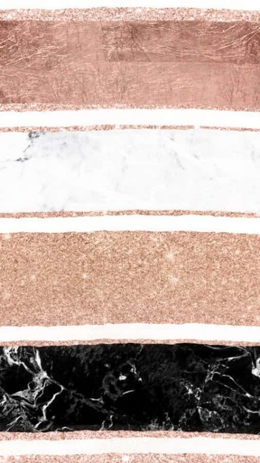 Aesthetic Home Screen Rose Marble Stripes