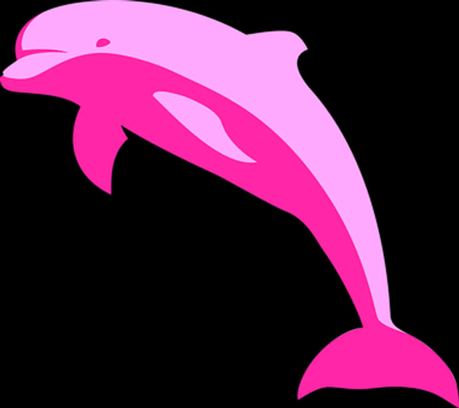 Pink Dolphin Vector Art