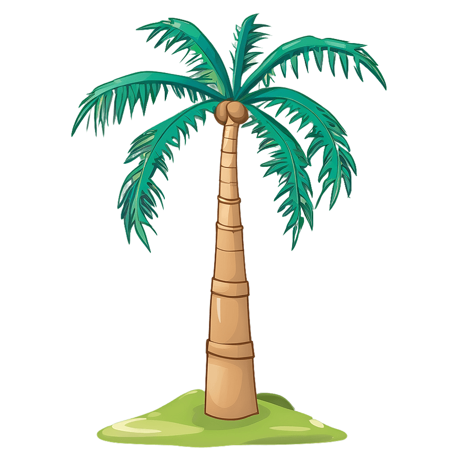 Cartoon Palm Tree Clipart PNG spt6
