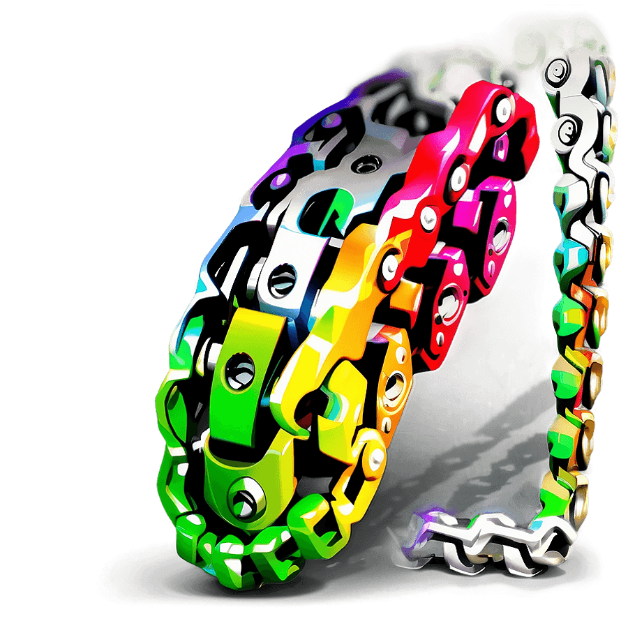 Abstract Bike Chain Concept PNG 06292024