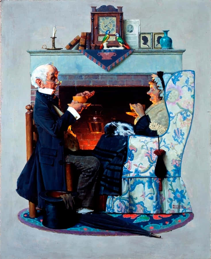 "Problemet,som vi alle lever med" af Norman Rockwell