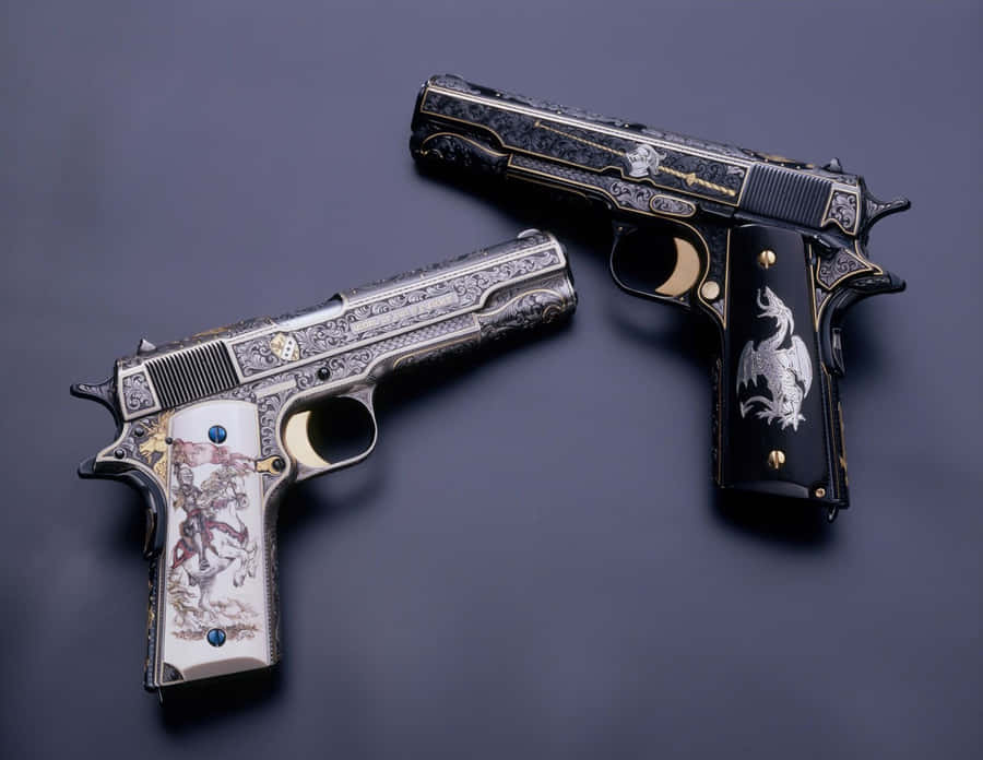 Pistolas Grabadas Ornamentadas