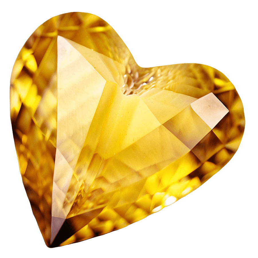 Citrine Heart PNG 18