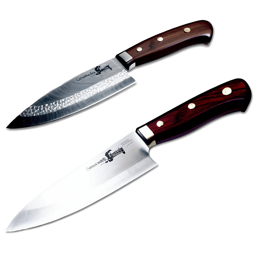 Kitchen Knife with Hollow Edge PNG wna73