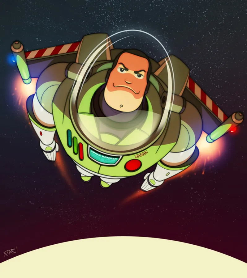 Buzz Lightyear In Space Vector Art wallpaper