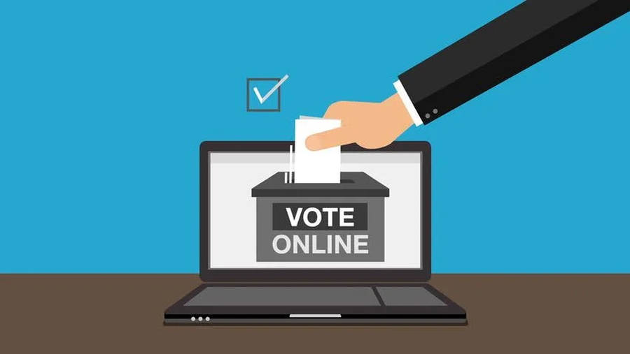 Election vote online wallpaper