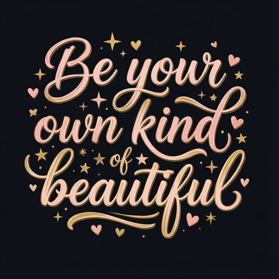 Een inspirerend citaat t-shirt ontwerp met elegant script en pastel accenten in SVG stijl.