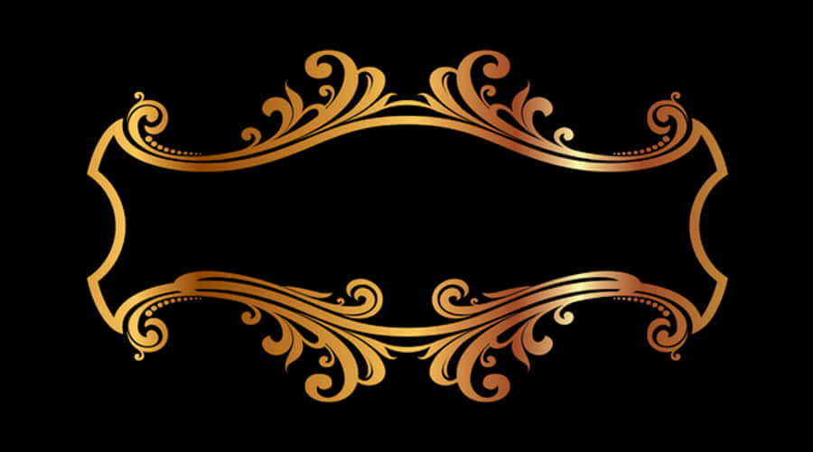 Elegant Golden Scroll Frame